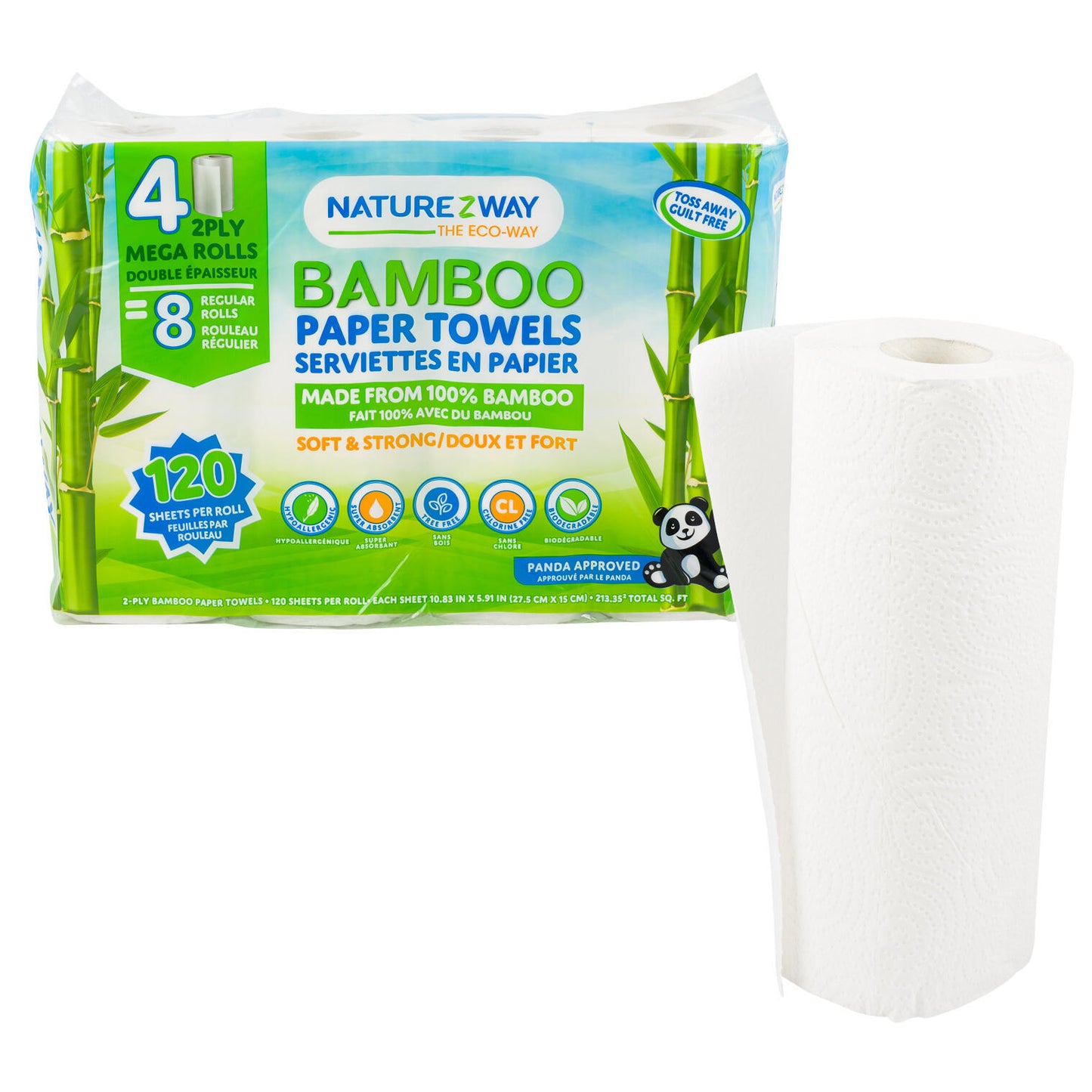 4pc 2ply 120 Sheet Paper Towel