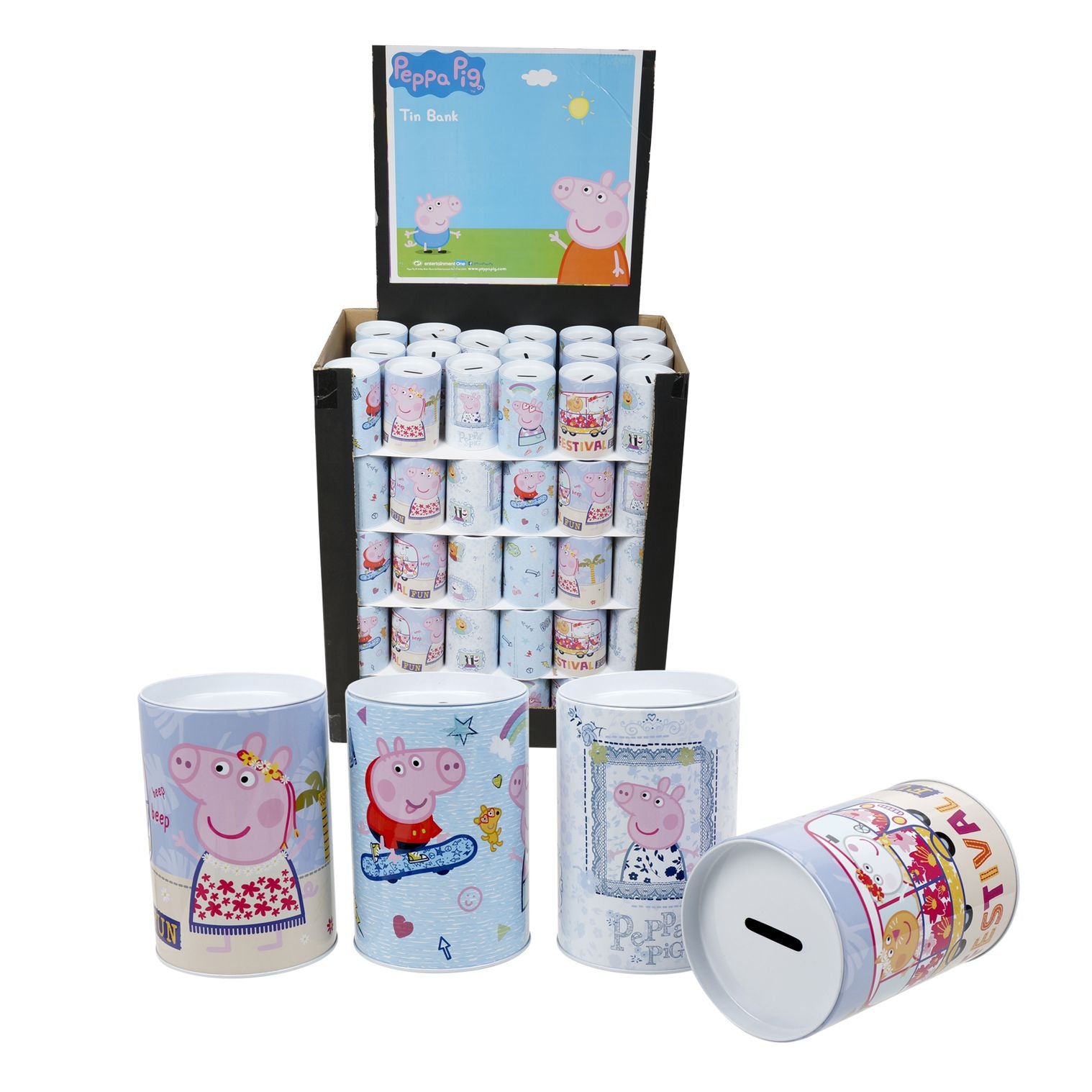 6in Peppa Pig Penny Bank Display - Asst