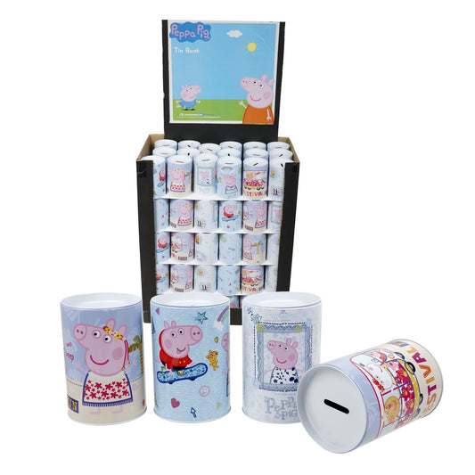 6in Peppa Pig Penny Bank Display - Asst