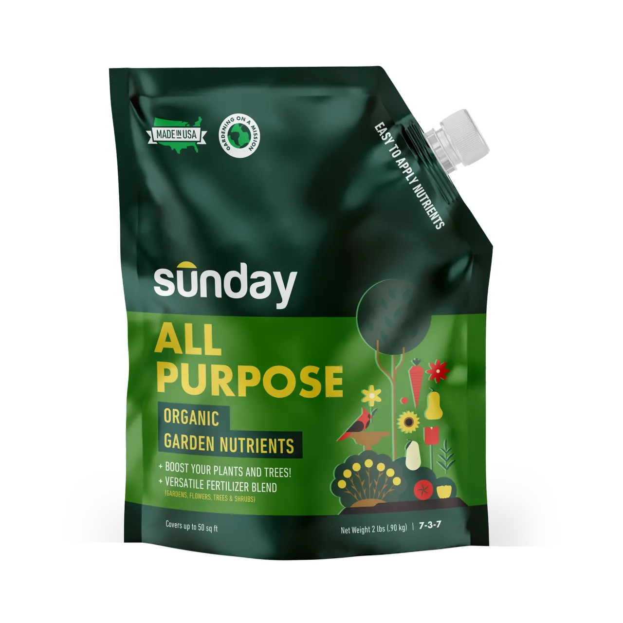 SUNDAY GF2006 ORGANIC ALL-PURPOSE FERTILIZER, 2 LBS