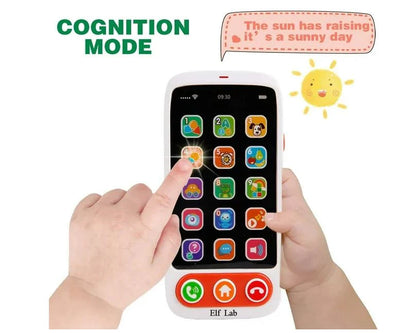 BABY CELL PHONE TOY, KIDS PLAY PHONE WITH BIG TOUCH SCREEN LIGHTS MUSIC EDUCATIONAL TOY FOR AGE 1+