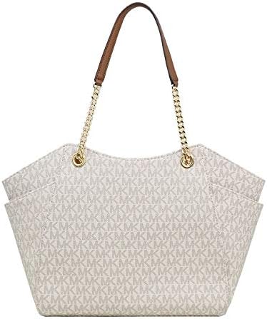 MICHAEL Kors Women's Jet Set Travel Saffiano Large Chain Shoulder Tote, Style