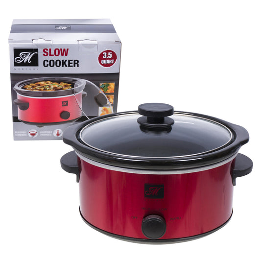 Ovel Slow Cooker- 3.5qt- Red