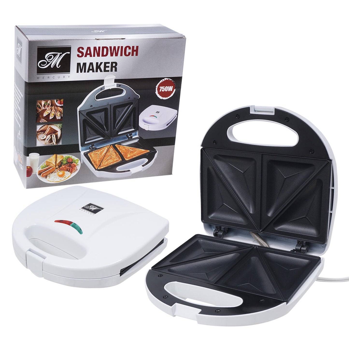 Mercury Sandwich Maker- White