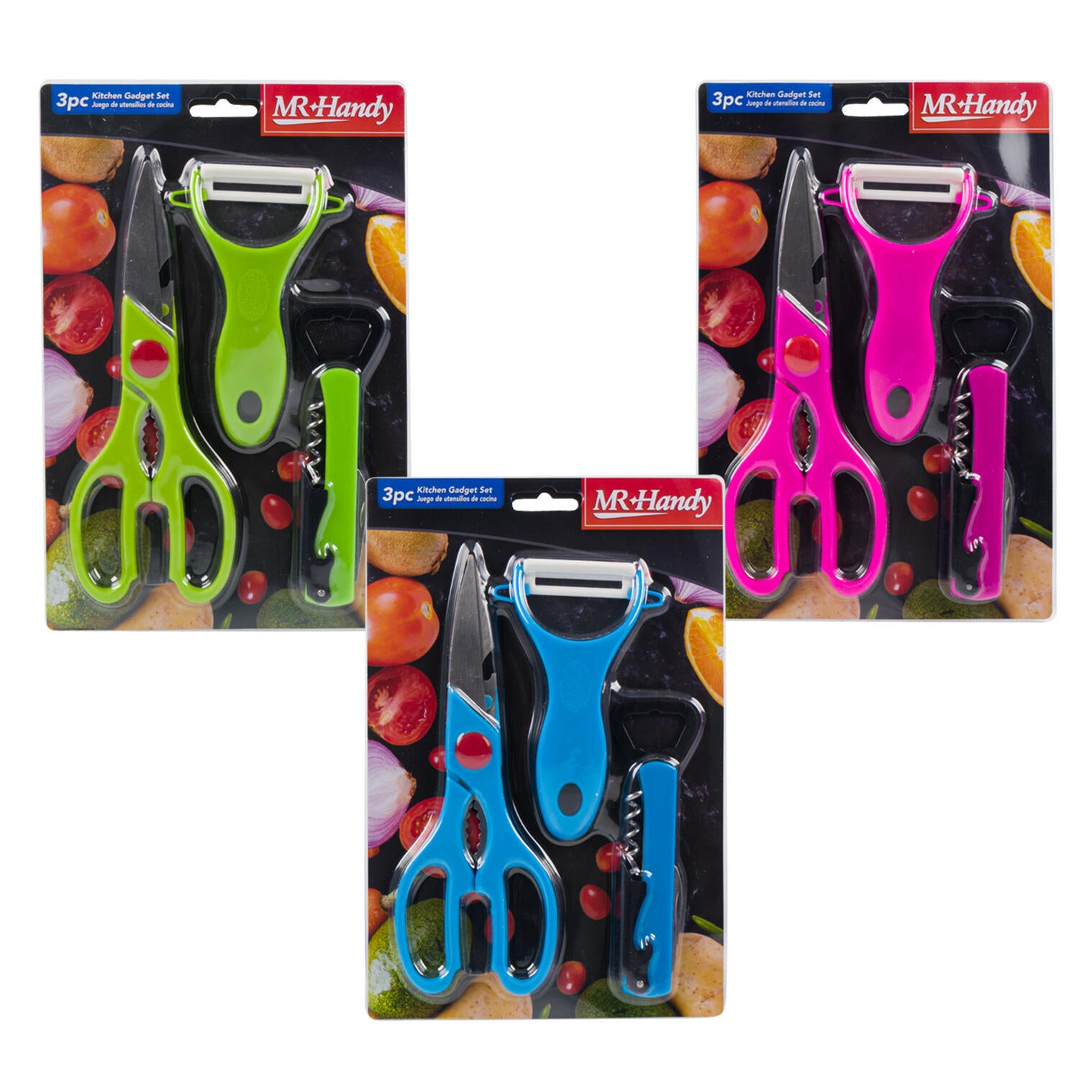 3pc Kitchen Tools Set- 4 Assorted Colors