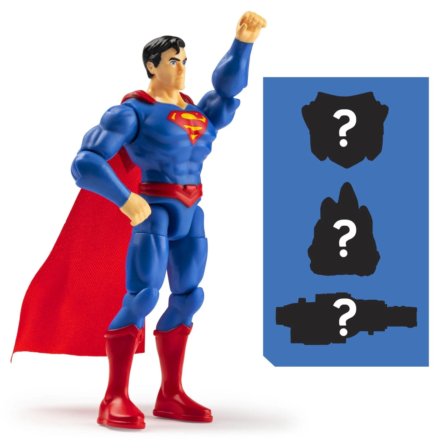 DC COMICS 4-INCH SUPERMAN ACTION FIGURE WITH 3 MYSTERY ACCESSORIES, ADVENTURE 8