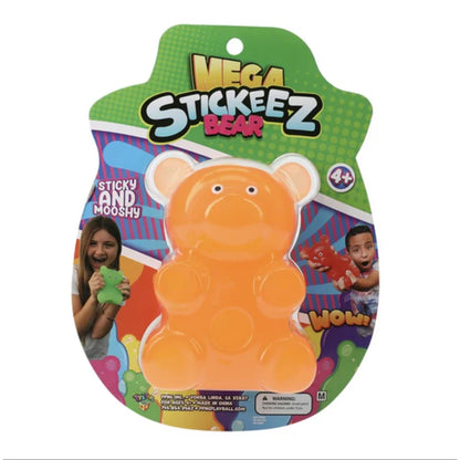 Mega Stickeez Colored Fidget Bear Toy - Squish - Squeeze - Stretch | Squishy Fun For Kids 4+ and Adults | 1 Random Color (NOT EDIBLE)