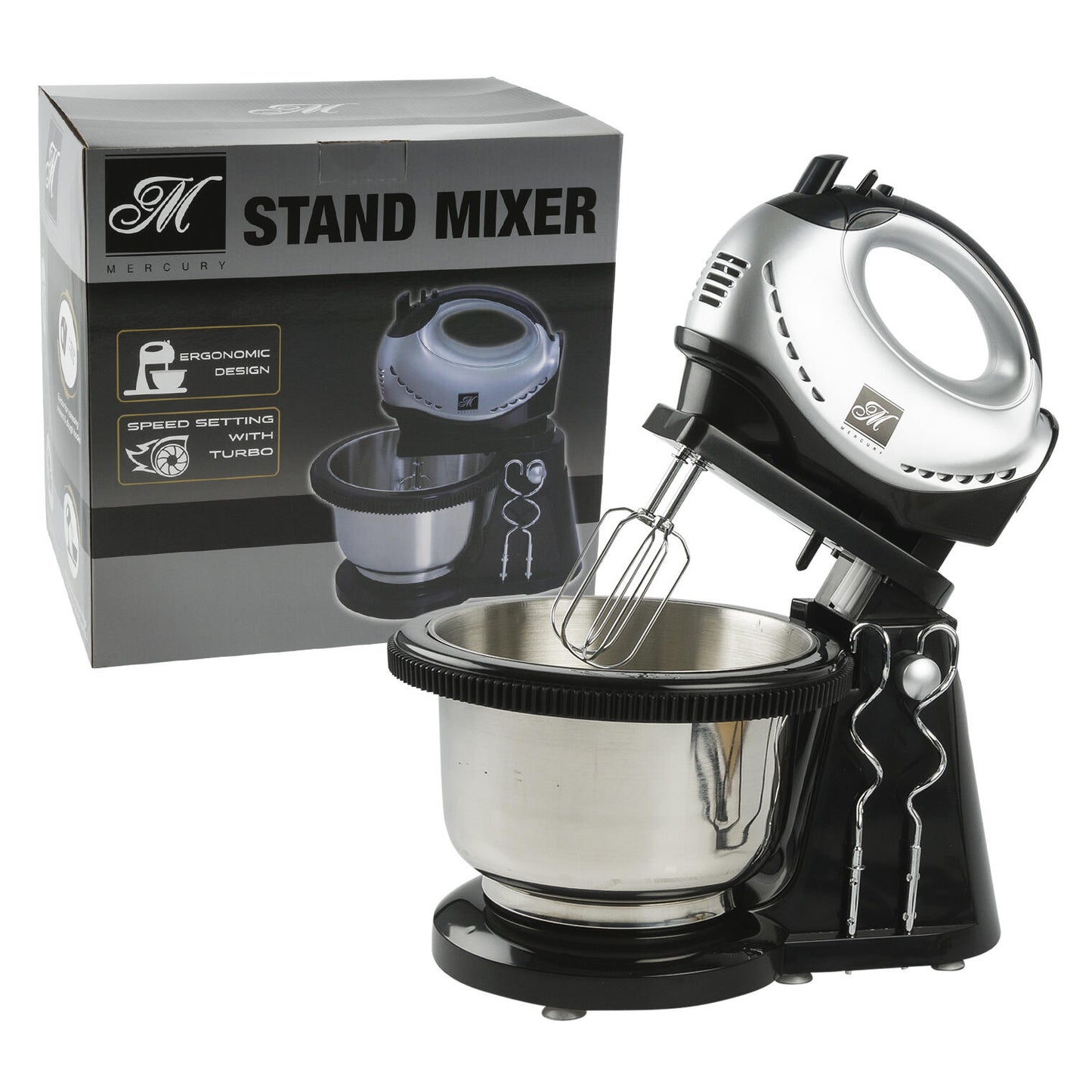 Mercury Mixer W/ Stand- 2 L- Black