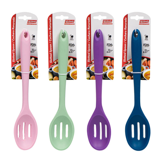 Mr. Handy Silicone Skimmer Spoon- 10.7"- 4 Assorted Colors