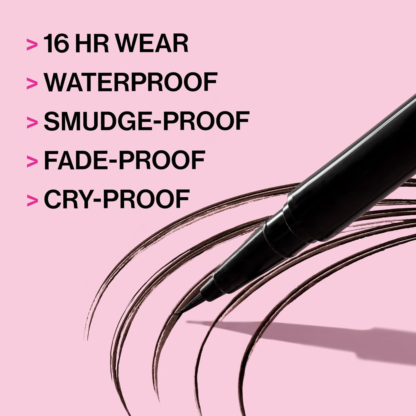 wet n wild Breakup Proof Liquid Eyeliner - Ultra-Fine Brush, Waterproof, Long-Lasting - Cruelty-Free & Vegan - Ultra Black