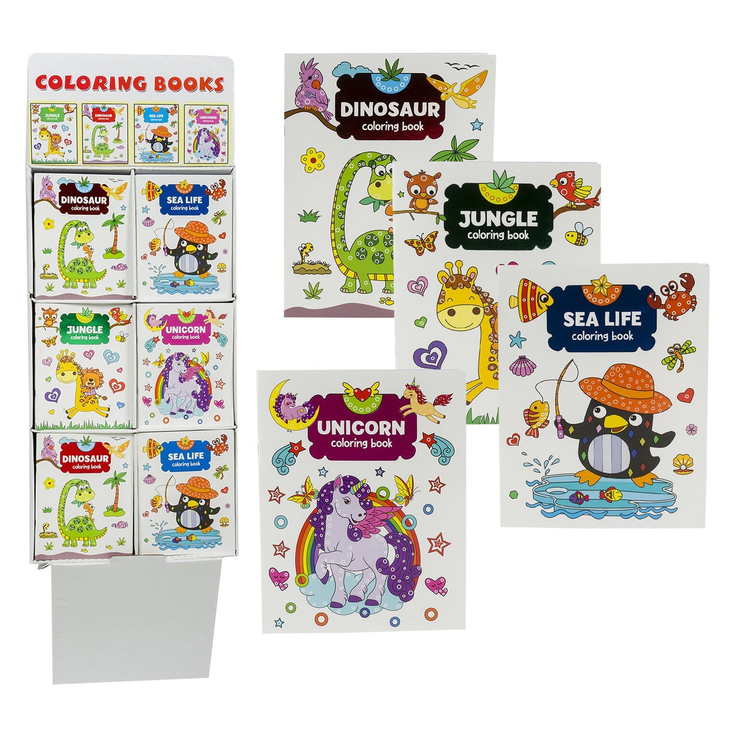 120 pcs. 32pg Kids Foil Coloring Book