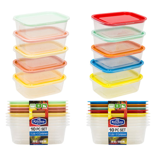 FOOD STORAGE SET W/LID,10pc20o