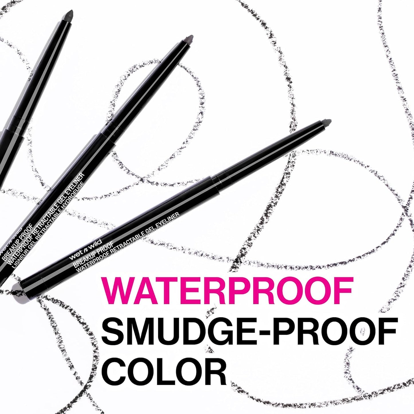 wet n wild Mega Last Breakup Proof Eyeliner, Quick Drying, Waterproof, 16-Hour Wear - Cruelty-Free & Vegan - Black