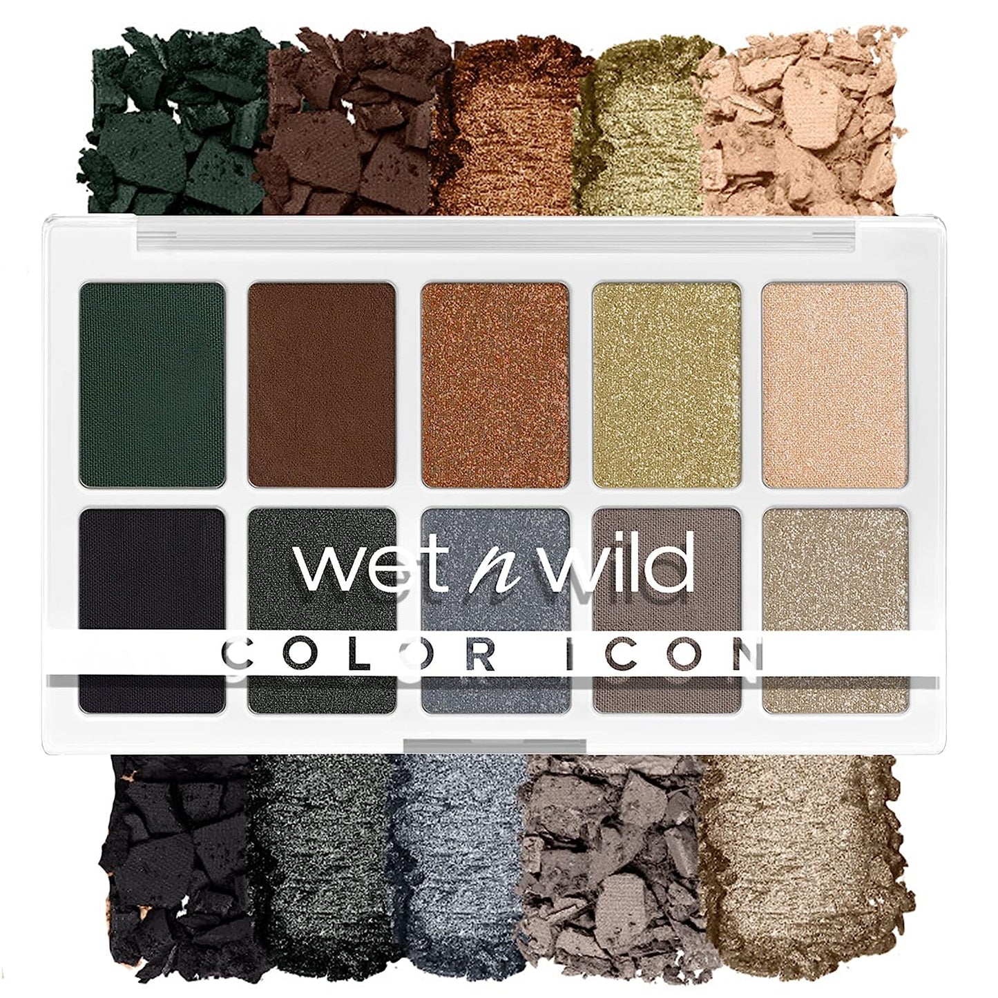 wet n wild Color Icon 10-Pan Eyeshadow Makeup Palette, Blue Lights Off, Long Lasting, Shimmer, Metallic, Glittery, Matte, Rich Smooth Pigment, Cruelty Free