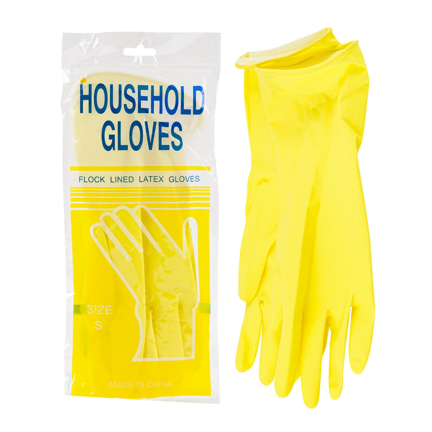 Yellow Household Latex Gloves - SML, MED, LRG, XLR