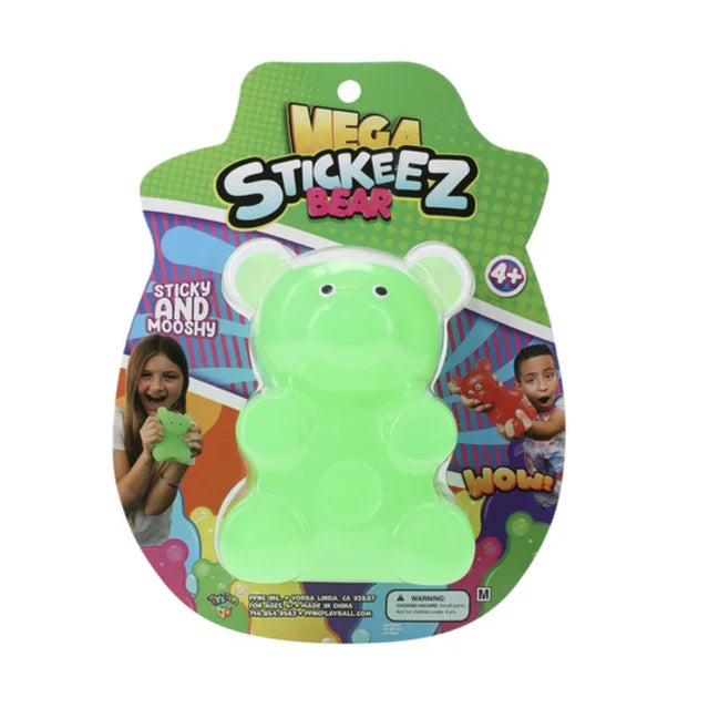 Mega Stickeez Colored Fidget Bear Toy - Squish - Squeeze - Stretch | Squishy Fun For Kids 4+ and Adults | 1 Random Color (NOT EDIBLE)