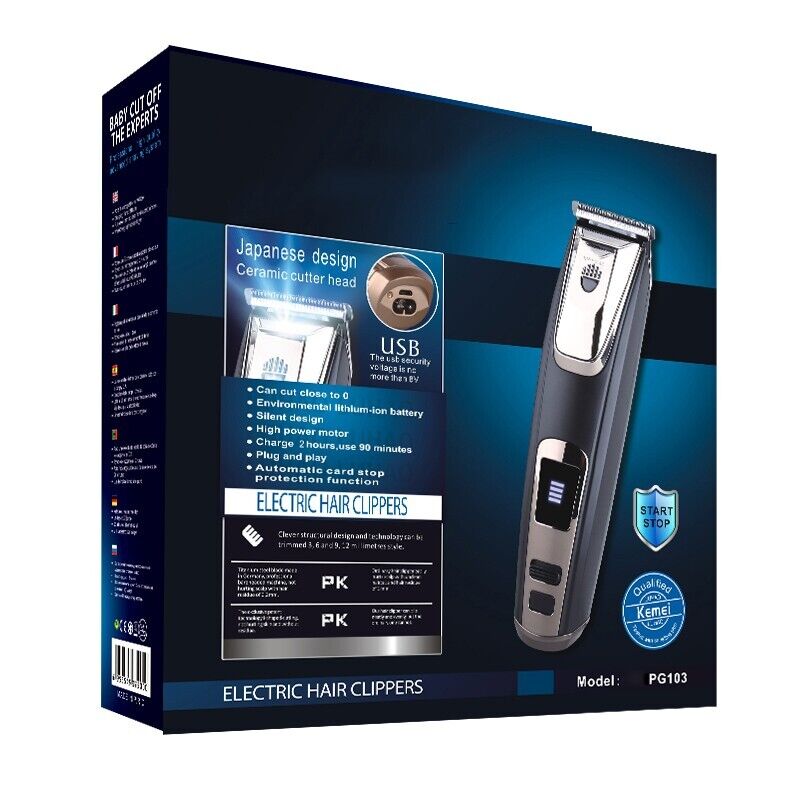 Men's Hair Clippers Cordless Trimmer Rechargeable Kemei KM-PG103